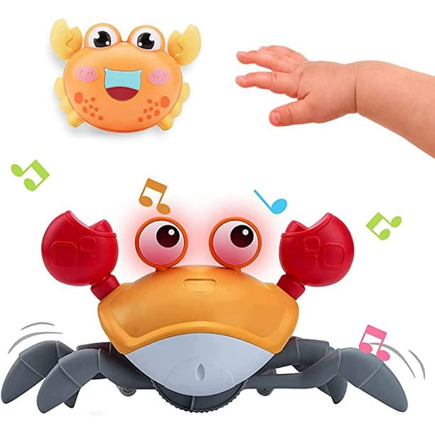 Jouet Bébé Enfant 1 an, LED Musical Capteur Interactif Crabe Rampant Jouet  pour Bébé 6 9 12 24 Mois, Cadeau pour Bébé Enfant Garçon Fille