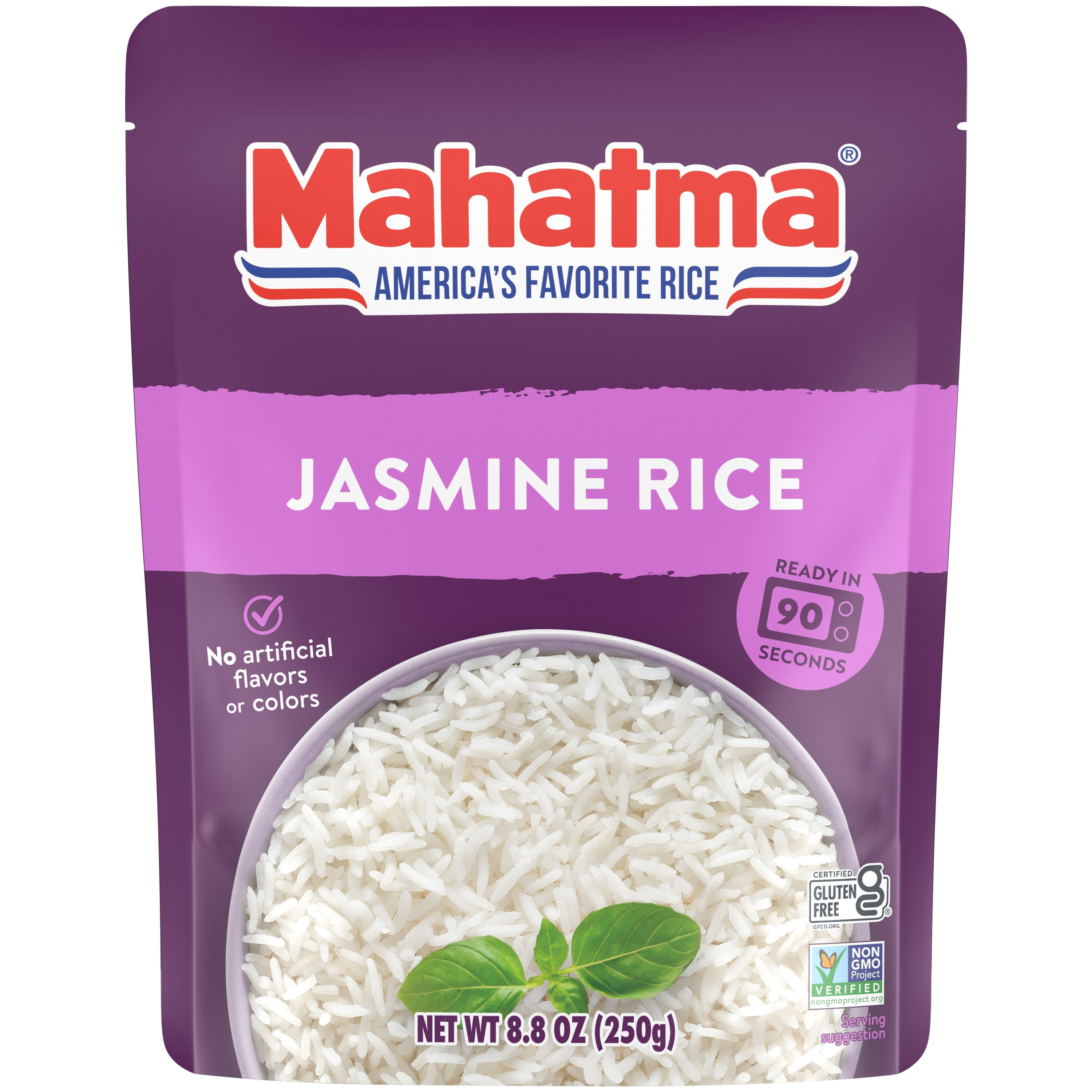 (6 pack) Mahatma Ready-to-Eat White Jasmine Rice, Microwavable Rice, 8.8 oz Pouch