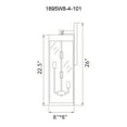 thumbnail image 5 of CWI Lighting Windsor 4 Light Modern Black Metal Outdoor Wall Light, 5 of 6