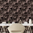 thumbnail image 3 of Ambesonne Vintage Peel & Stick Wallpaper for Home, Retro Grunge Earthy Peony, 13"x100", Umber Dark Brown, 3 of 6