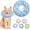 Blue Daisy, variant on Minzimin 1Pack Cat Cone Collar Soft, Adjustable Cat Recovery Collars Spay Cones to Stop Licking, Cute Donut E Collar After Surgery, Anti-Lick Wound Healing Elizabethan Collar for Kittens