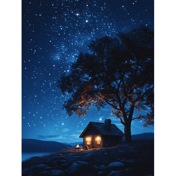 Qisvanset 12x16 Inch Minimalist Christmas Nativity Canvas Wall Art, Silent Night Religious Holiday Decor