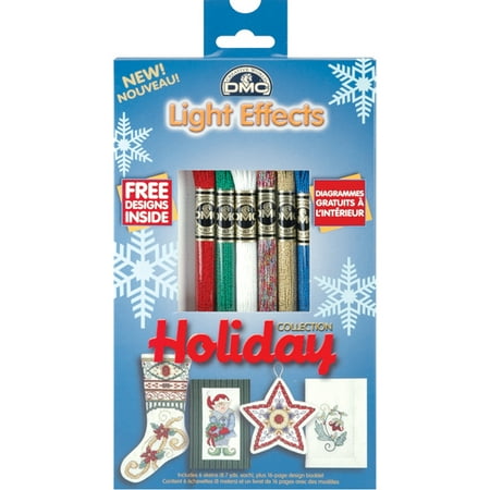 UPC: 0077540060047 | DMC Light Effects Floss Pack 8.7yd 6/Pkg-Holiday  Pk 1  DMC