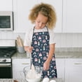 thumbnail image 4 of Dark Blue Little Princess Pattern Kids Aprons for Girls and Boys,Adjustable Neck Strap Toddler Aprons for Kids Cooking Baking, 4 of 7