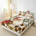 thumbnail image 4 of Manfei 3D Santa Claus Twin Sheet Sets, Dreamy Christmas Twin Fitted Sheet, Teens Kids Boys Girls Flat Sheet, Luxury Bedroom Decor, 3-Piece, 4 of 7