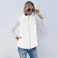 thumbnail image 2 of Chaleco polar de peluche para mujer, chaqueta de piel cálida sin mangas para otoño e invierno, 2 of 6
