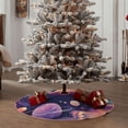 thumbnail image 4 of Xecao Planet Pastel Galaxy Pattern Christmas Tree Skirt Round Xmas Tree Mat Base Cover for Holiday Home Decorations-36", 4 of 6