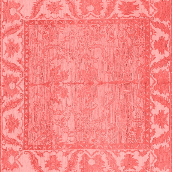 Ahgly Company Indoor Square Oriental Red Traditional Area Rugs, 5' Square