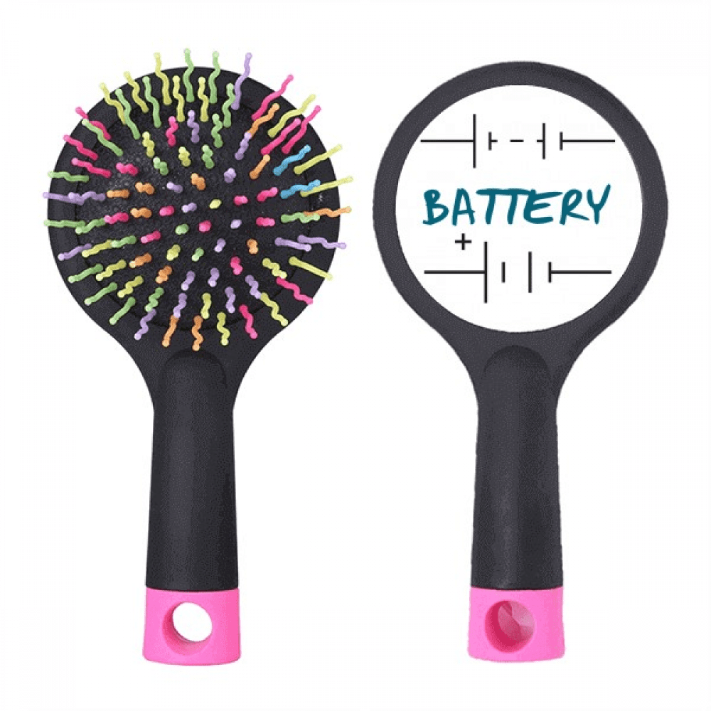 Battery Power Charge Plus Minus Salon Detangling Hair Brush Cushion Base