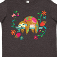 thumbnail image 4 of Inktastic Sloth Cute Girls Flowered Girls Toddler T-Shirt, 4 of 5