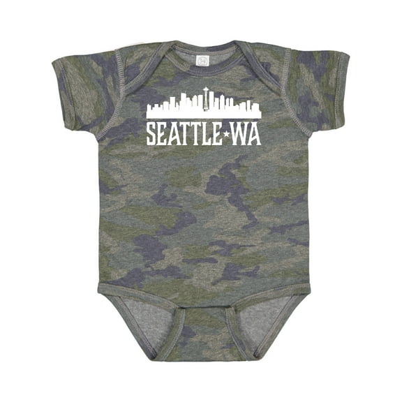 Inktastic Seattle Washington Skyline Wa Cities Boys or Girls Baby Bodysuit