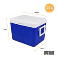 thumbnail image 2 of Hielera Portátil 28L Grande Profesional Conservador Camping Marthing Conservadora de Alta Resistencia para Alimentos y Bebidas ideal para Viajes, Playa, Camping, Picnic Azul y Blan, 2 of 9