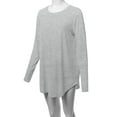 thumbnail image 6 of A2Y Women's Premium Solid Long Sleeve Round Hem Crew Neck Top Shirt Heather Grey S, 6 of 7