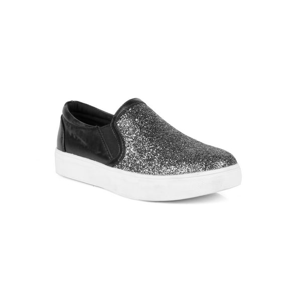 Slip On Glitter Women's Sneakers in Black