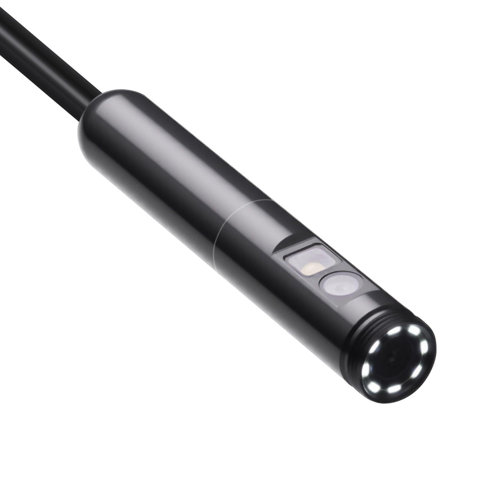 Endoscope Camera Dual Lens Borescope 1920P HD Inspection Camera with 8+1 LED Light 2X Zoom 16.4FT Snake Cable IP67 Waterproof for Android iOS Auto Plumbing