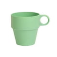 thumbnail image 2 of Eespoir Household Plastic Heat-insulating Mug, Anti-scald Hot Drink Mug, Non-slip Handle Coffee Cup, For Tea, Coffee, Soup, Office Use, Microwave Safe, Easy to Hold(Green), 2 of 6