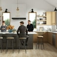 thumbnail image 1 of Homy Casa Set of 4 Adjustable Counter Height Stools with Faux Suede Seat and Hollow Back Design, 1 of 8