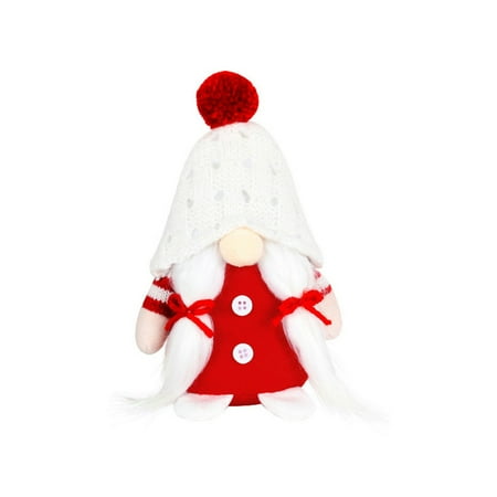 

Giyblacko Christmas Ornament Tabletop Christmas Faceless Doll Doll White Beard Decorative Scene Layout