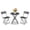 Black, variant on 3-Piece Outdoor Folding Bistro Set, Metal Patio Table and Chairs Set for Balcony, Backyard, and Garden, Weather-Resistant Small Bistro Set, No Assembly Required