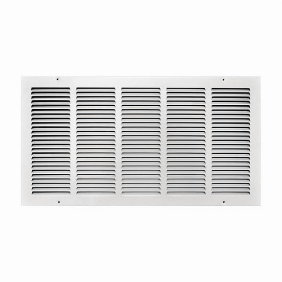 Tru Aire 12 in. H X 24 in. W 1-Way Powder Coat White Steel Return Air Grille