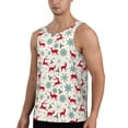 thumbnail image 2 of Fuzoiu Vintage Christmas Reindeer Print Men's Workout Tank Tops,Sleeveless Gym Shirt Quick Dry,Fitness Bodybuilding T-Shirt,Muscle Athletic Workout Tee-XX-Large, 2 of 7