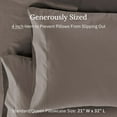 thumbnail image 5 of California Design Den Quality 600 Thread Count Queen / Standard Pillow Cases Set of 2 - Soft 100% Cotton Sateen - Mushroom - Taupe Brown, 5 of 8