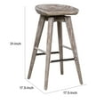 thumbnail image 5 of Esme 29 Inch Swivel Barstool with Contour Seat, Wood, Wire Brushed White, 5 of 5