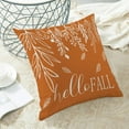 thumbnail image 4 of Hello Fall Pillow Covers 20x20 Inch 2 Pcs,Burnt Orange White Fallen Leaves Decorative Throw Pillows,Autumn Harvest Farmhouse Outdoor Decor Pillowcase Linen Cushion Cover for Home Couch Sofa Bed, 4 of 6