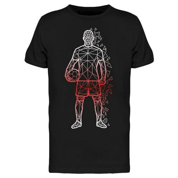 Football Player Particles Poland T-Shirt Men -Image by Shutterstock, Male x-Large