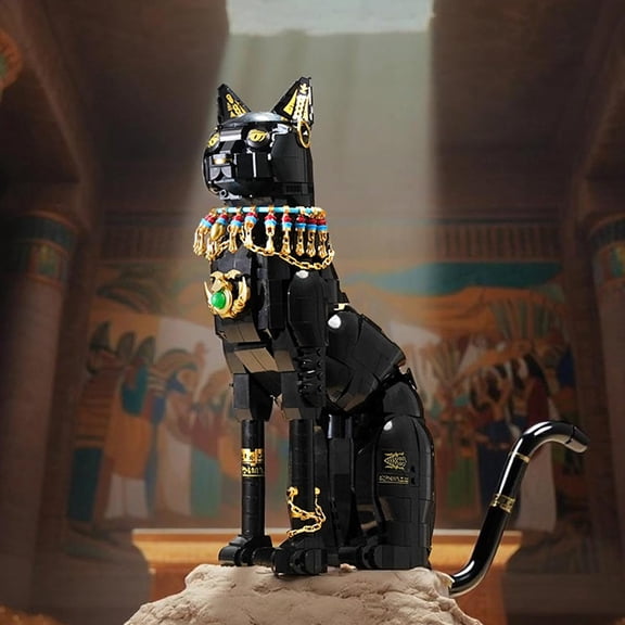 Cubimana Egyptian Pharaoh Cat Building Blocks Toy Home Decor for Kids and Adults (1274PCS)