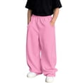thumbnail image 2 of Boys Baggy Sweatpants Loose Fit Wide Leg Joggers Y2K Streetwear Casual Pants for Teens 4-15Y, 2 of 8