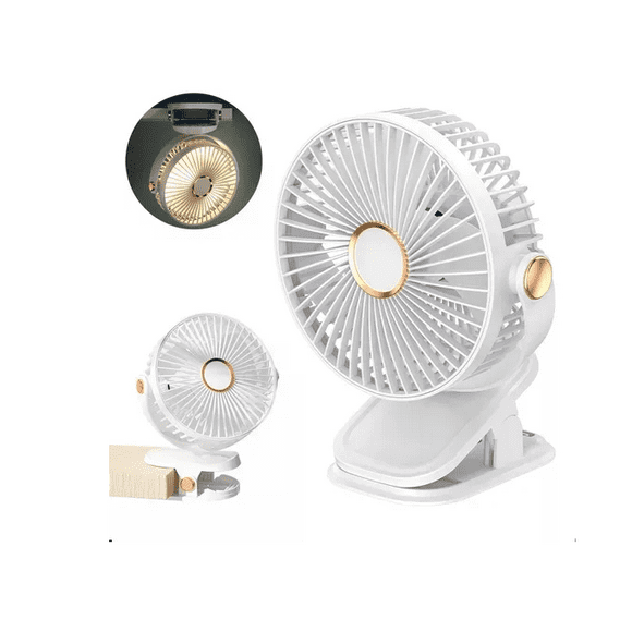 Ventilador Recargable Usb Con Luz, 5 Velocidades, 17.6cm Xtellar rosa