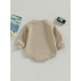 thumbnail image 4 of Bagilaanoe Newborn Baby Girl Boy Oversized Romper Sweatshirt Long Sleeve Bodysuits Letter Print Pullover 3M 6M 12M 18M Infant Casual Tee Tops, 4 of 9