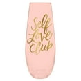 thumbnail image 2 of Self Love Club Stemless Champagne Flute Glass in Tinted Pink, 2 of 6