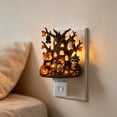 thumbnail image 4 of Halloween Decorations Halloween Tree House Night Light Plug in Spooky Cute Ghost Pumpkin Wall Decor for Home Party, 4 of 4