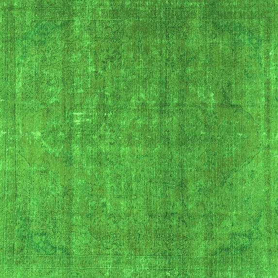 Ahgly Company Indoor Square Persian Green Traditional Area Rugs, 4' Square