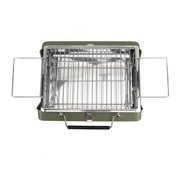 Portable Charcoal BBQ Grill, Lightweight Barbecue Grill Tool, All in One Barbecue Grill Metal Small BBQ Smoker for Camping Outdoor Cooking Backyard Picnic