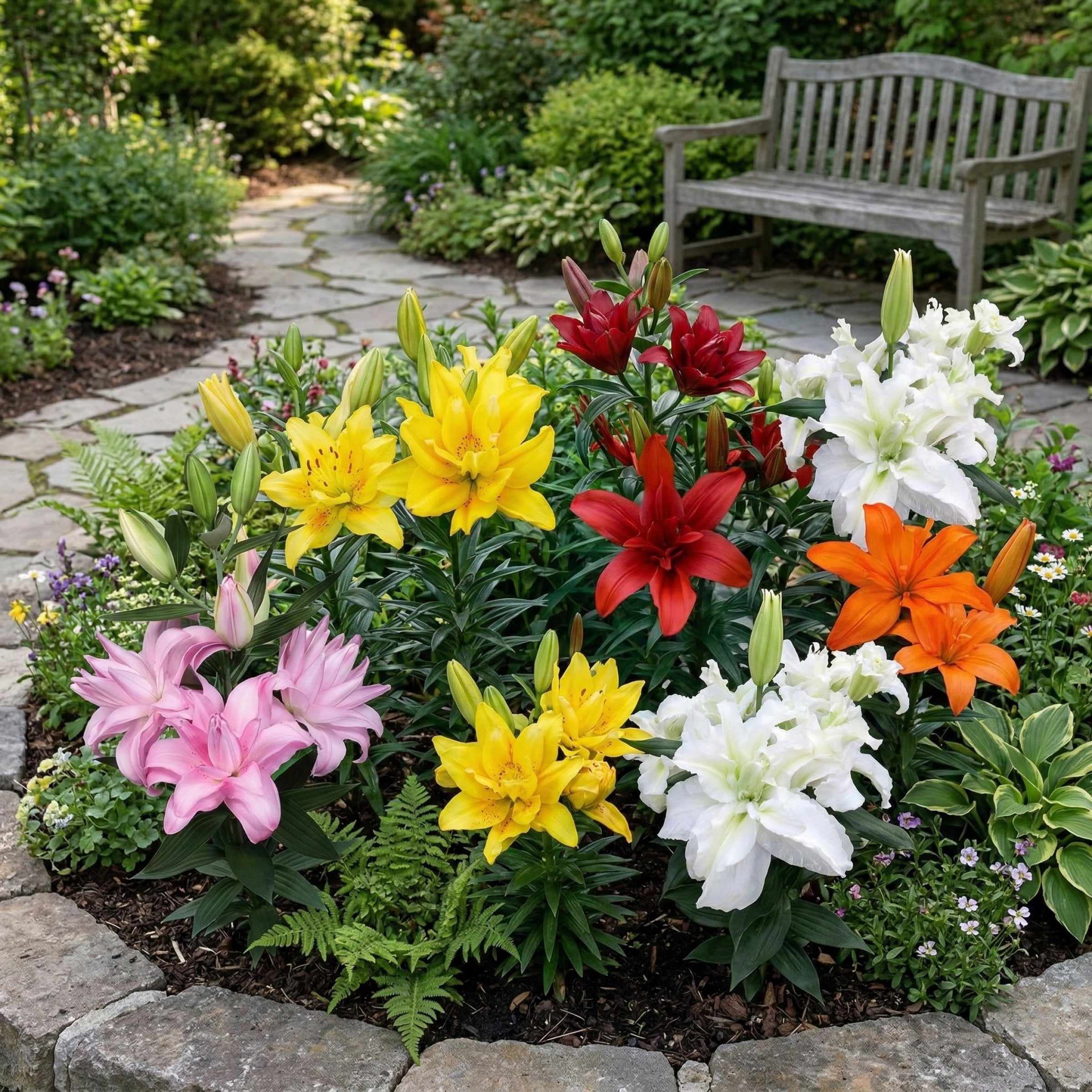National Plant Network Lily Double Oriental Mixed Bulbs (5-Pack)