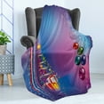 thumbnail image 4 of Christmas Soft Flannel Fleece Blanket, Yule Party Celebration Theme Tree Surprise Boxes Abstract Snowflakes, Cozy Plush for Indoor and Outdoor Use, 60" x 80", Lilac Purple and Blue, by Ambesonne, 4 of 5