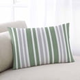 thumbnail image 2 of Sage Green Grey Stripe Throw Pillow Cover 20 x 30 Inch Decorative Pillow Cover Farmhouse Minimalist Striped Lumbar Pillowcase Seasonal Rectangle Cushion Case for Couch Sofa Bed Living Room, 2 of 7