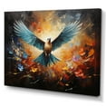 thumbnail image 2 of Designart "Teal Dove Winged Harmony composition" Animals Wall Decor, 2 of 5