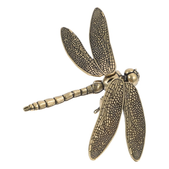 LOLIPPYY Dragonfly Tabletop Decor Brass Dragonfly Ornament Golden 1PC
