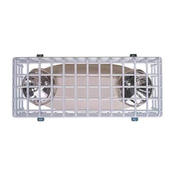 Wire Cage, Steel, Surface Mount, 13 1/2 in W x 4 in H x 5 in D, White