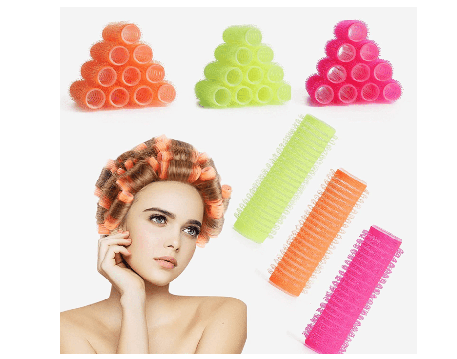 Topboutique 12Pcs Hair Rollers Self Grip Hair Curlers Self Grip Hair