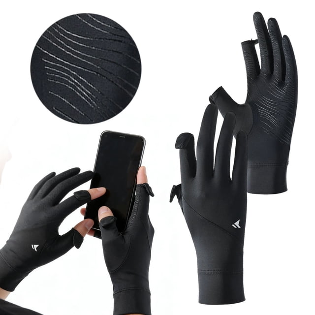 Gants de Soleil pour Femmes, Gants de Protection Solaire à Écran Tactile Glace pour Golf Course, Protection UV Gants de Refroidissement Tactile pour Golf, Protection Solaire Extérieure