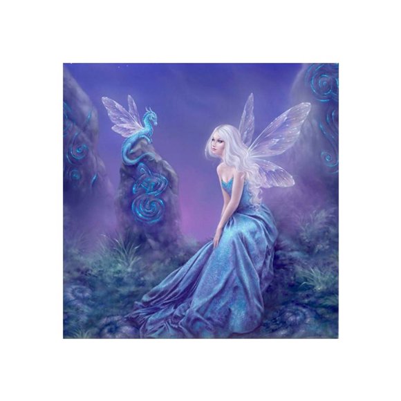 5D DIY Hada Mariposa Rosa Flor Pintura de diamantes de imitación Costura Floral Bordado de diamantes Imágenes Decoración de punto de cruz kenally JJ15242-02