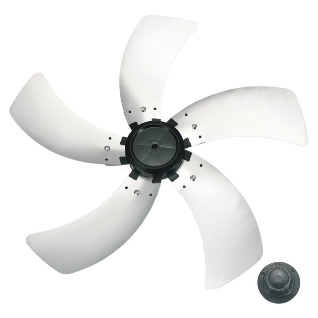 Reemplazo de Palas de Ventilador de Aluminio Uxcell (18 Pulgadas, Plata) 5 Hojas con Tapa de Tuerca