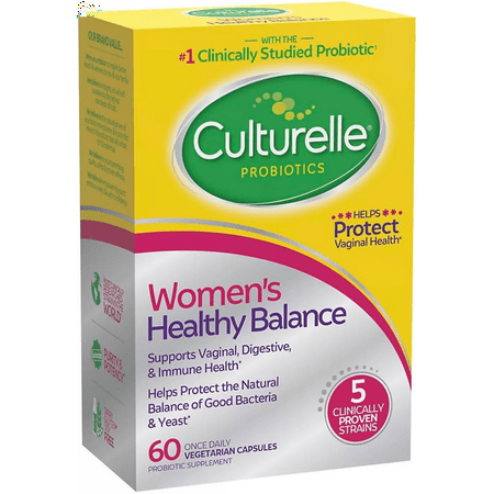 Culturelle Women Healthy Balance Daily Probiotics for Women - Supports Digestive, Vaginal and Immune Health, Occasional Diarrhea, Gas & Bloating - Non-Gmo 60Ct