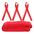 thumbnail image 2 of CIMAXIC Wedding 100pcs Red Fabric Ribbon Thick Chinese New Year Decoration Red Silky Wishing Ribbon For Spring Festival Present Wrapping Wedding Party Decorations,33.86"X1.57"(LxW), 2 of 4