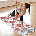 thumbnail image 6 of Pioneer Flower Floral Print Pattern Hot Yoga Mat Towel Non Slip for Hot Yoga - Quick-Drying Yoga Mat Cover with 4 Corner Pockets with Travel Bag - Hot Yoga Towel Non Slip 74"x26", 6 of 6